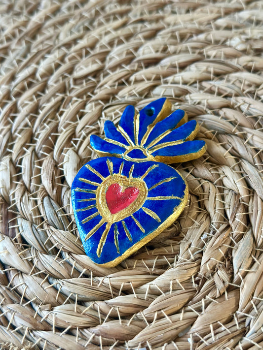 Cœur Ex-Voto Artisanal – Atelier Écume d’Or