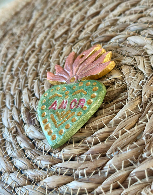 Cœur Ex-voto Artisanal 💚✨