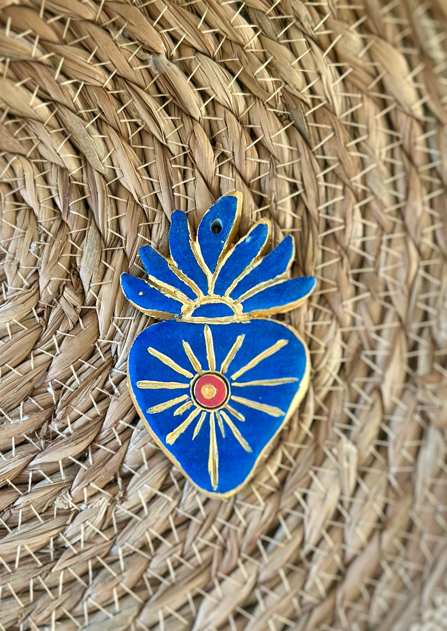 Cœur Ex-voto artisanal 💙