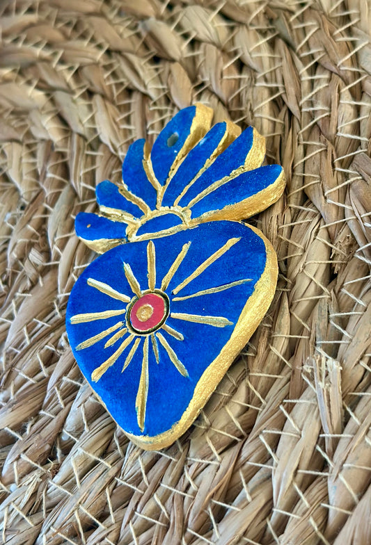 Cœur Ex-voto artisanal 💙